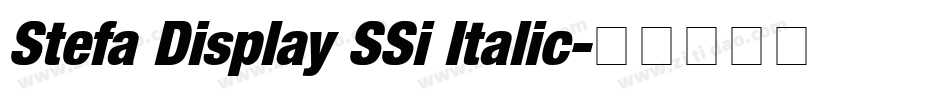 Stefa Display SSi Italic字体转换